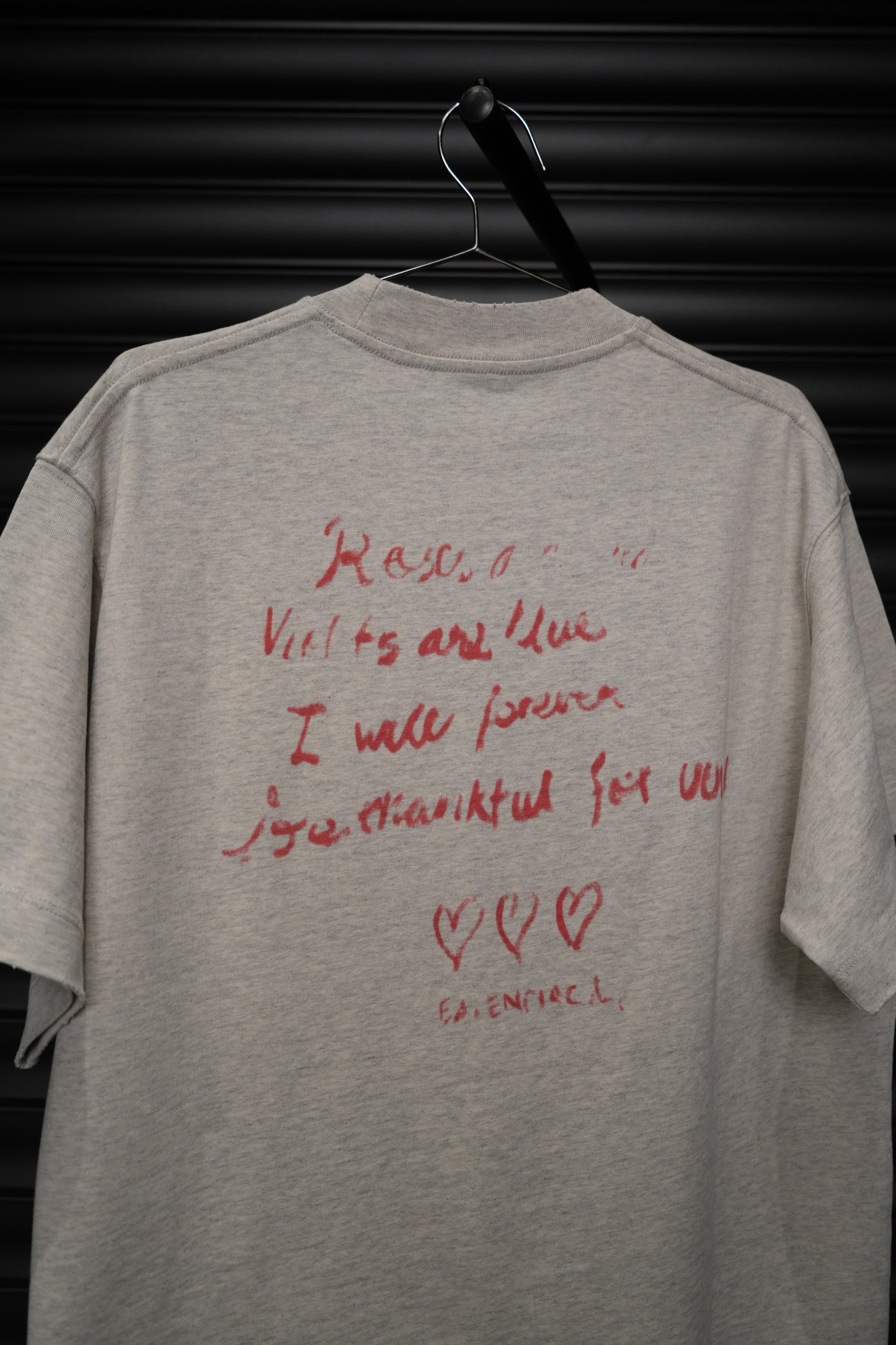 Written Heart Tee – Heather Grey