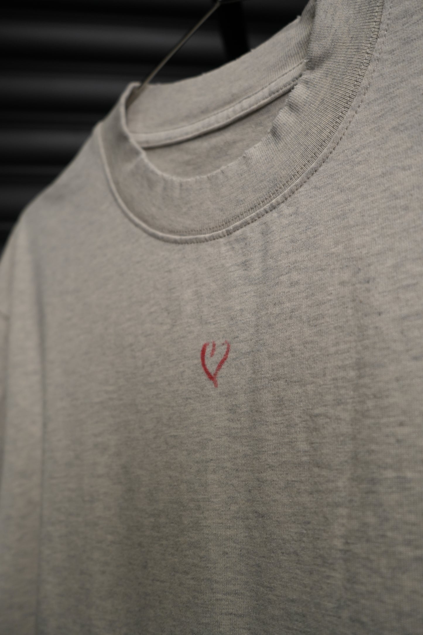 Written Heart Tee – Heather Grey