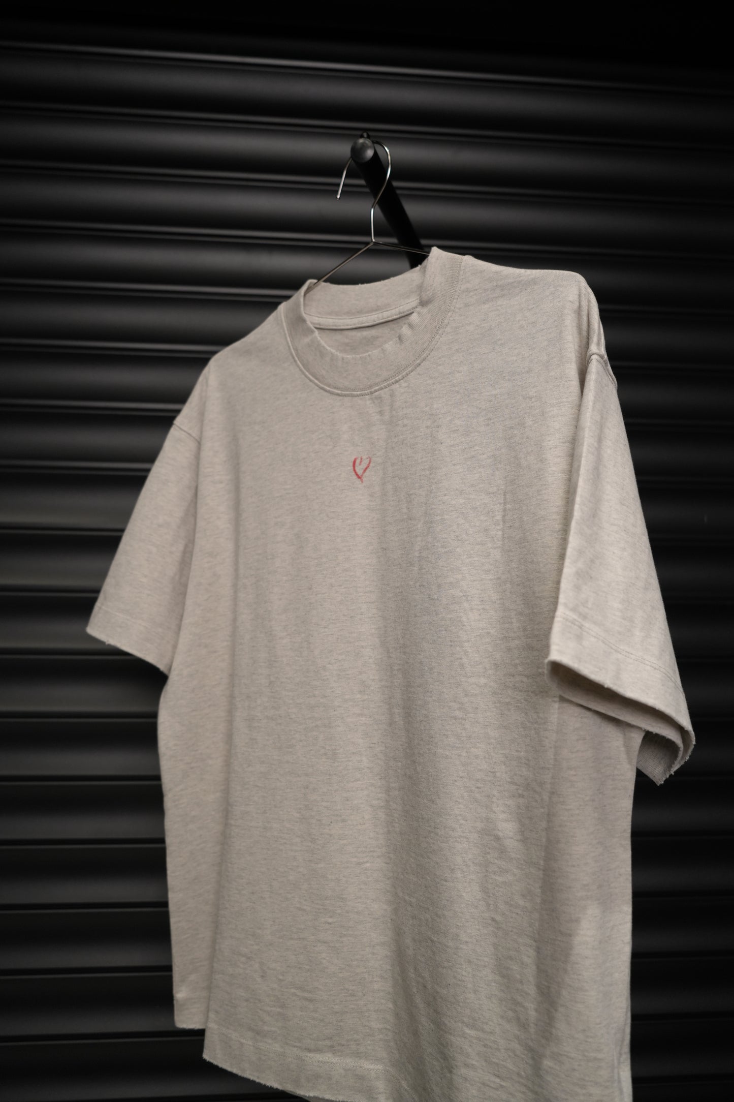 Written Heart Tee – Heather Grey