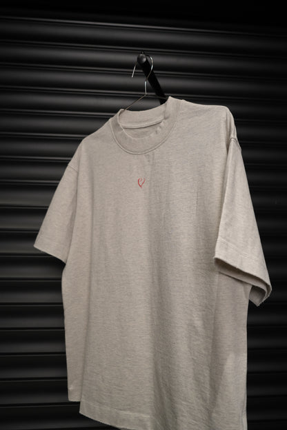 Written Heart Tee – Heather Grey