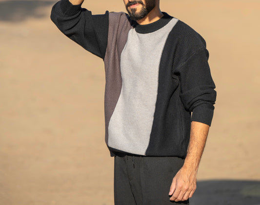 Black Trio Sweater