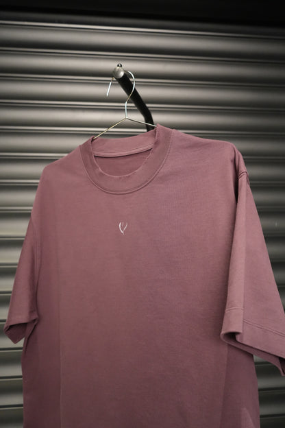 Written Heart Tee – Washed Maroon