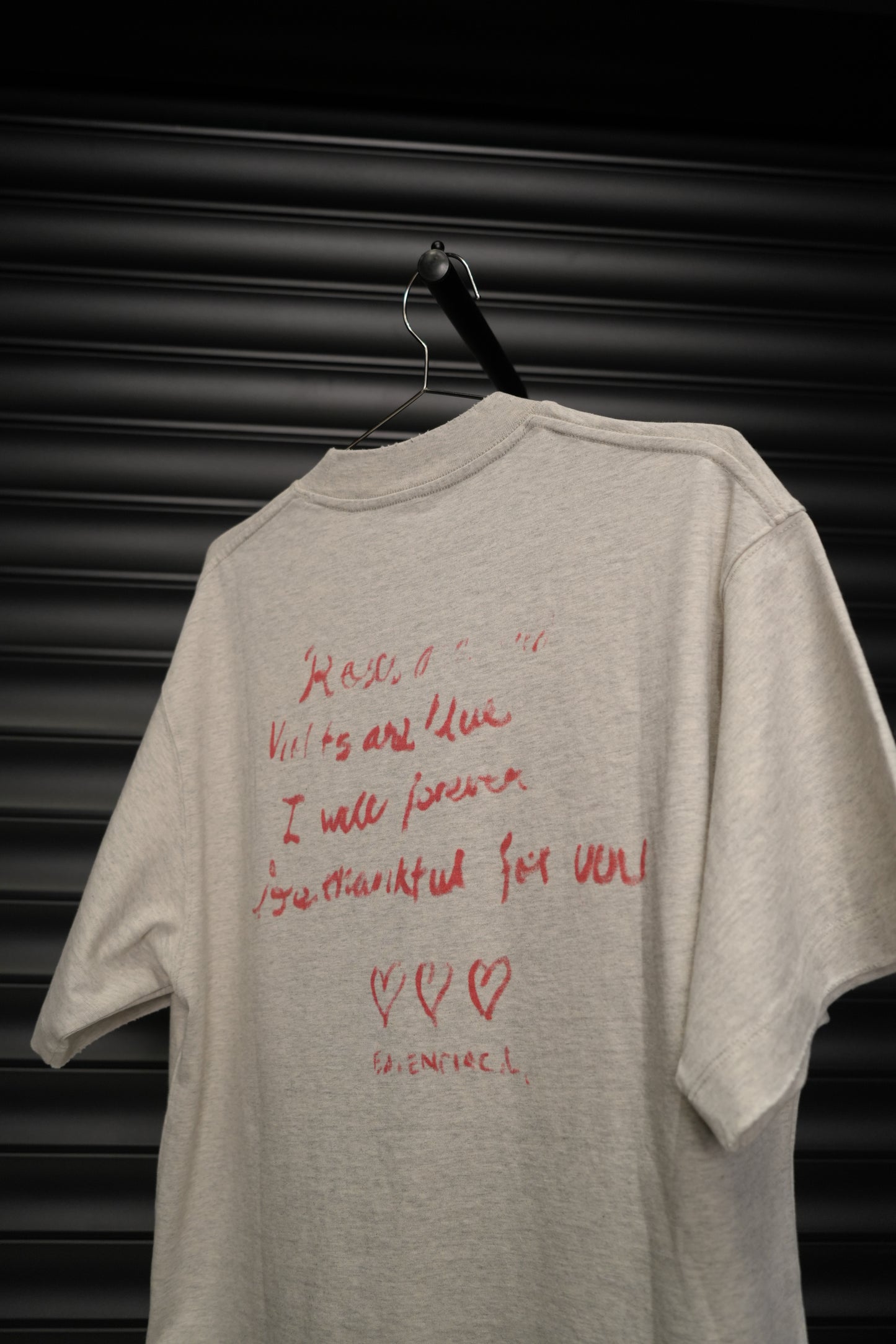 Written Heart Tee – Heather Grey