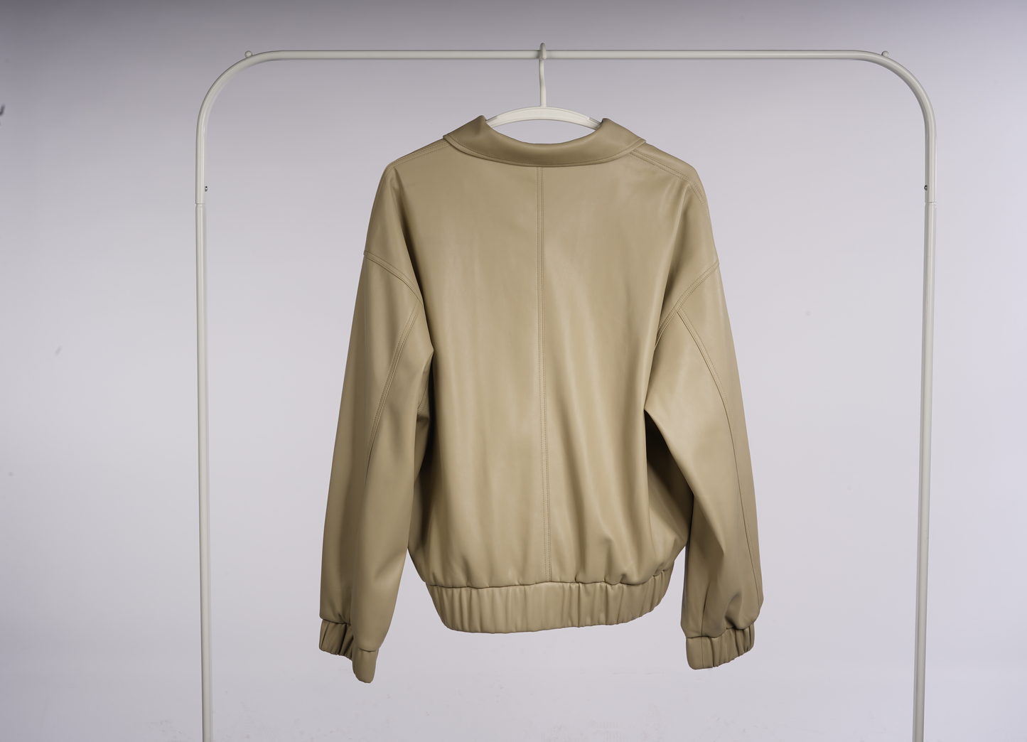 BEGIE LEATHER JACKET