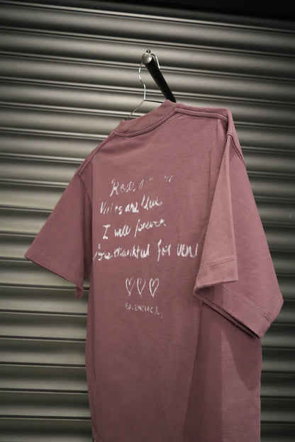 Written Heart Tee – Washed Maroon