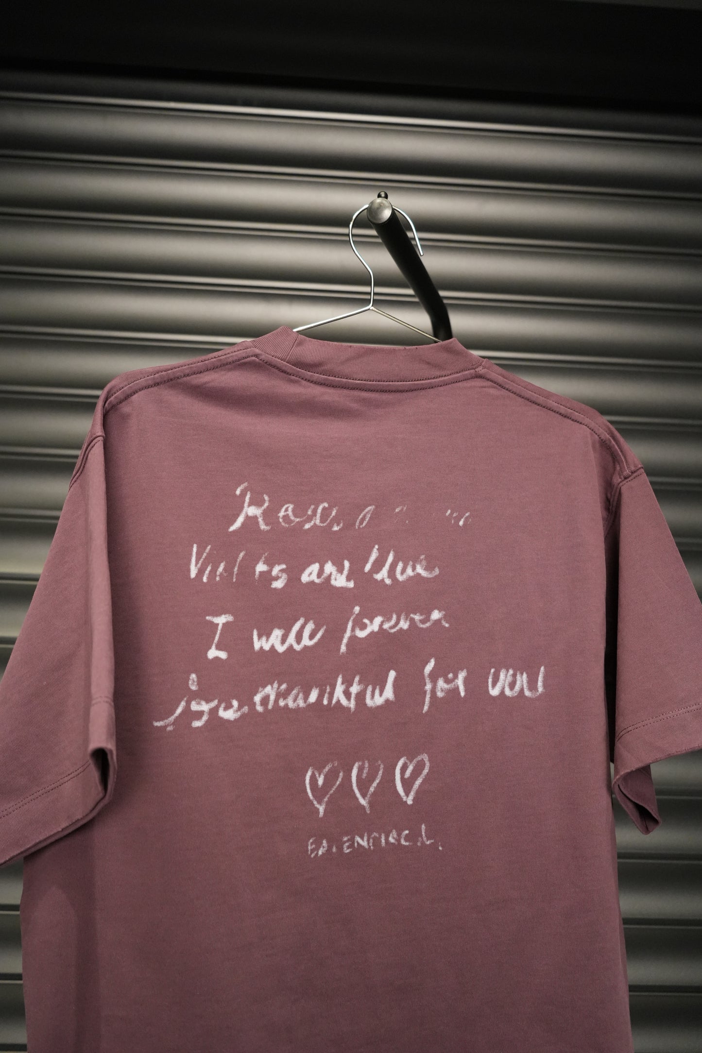 Written Heart Tee – Washed Maroon